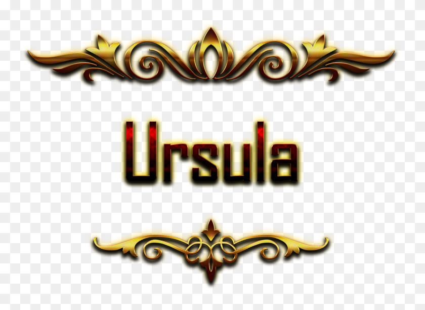 1440x1020 Ursula Decorative Name Png - Ursula PNG