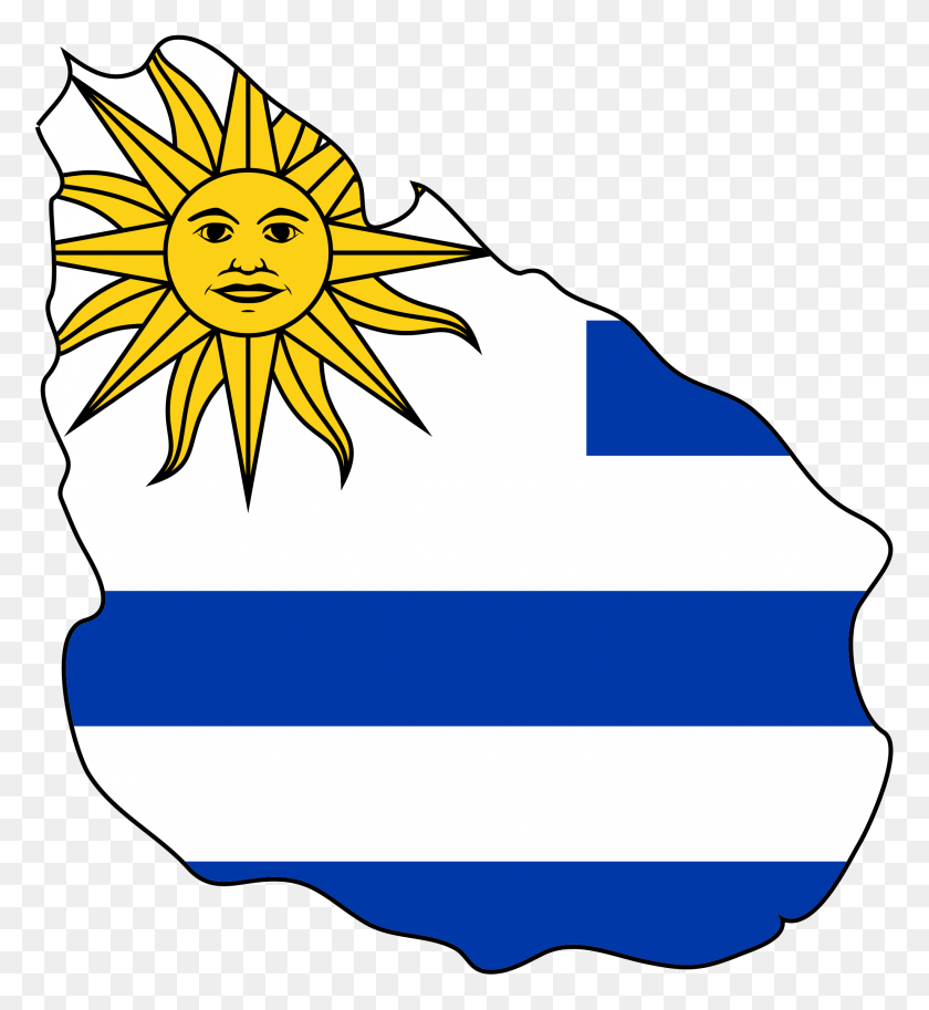 2048x2242 Uruguay Flag Map - Uruguay Flag PNG