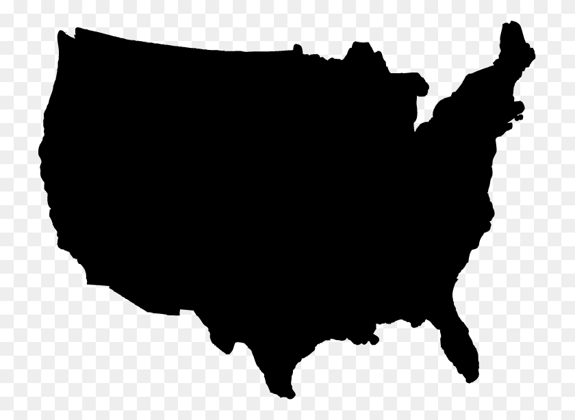 727x554 Us Map Usa Map Icon Clipart Image - Bear Clipart Black And White