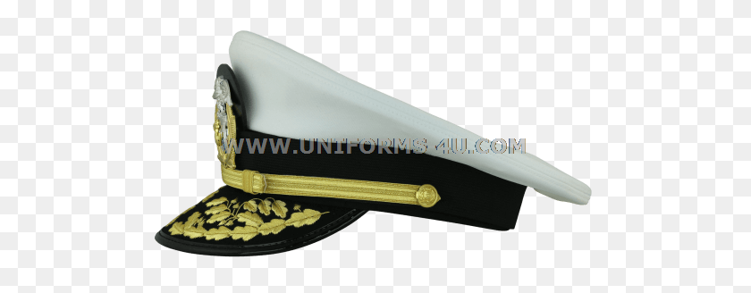 500x268 Us Merchant Marine Admiral White Hat - Captain Hat PNG