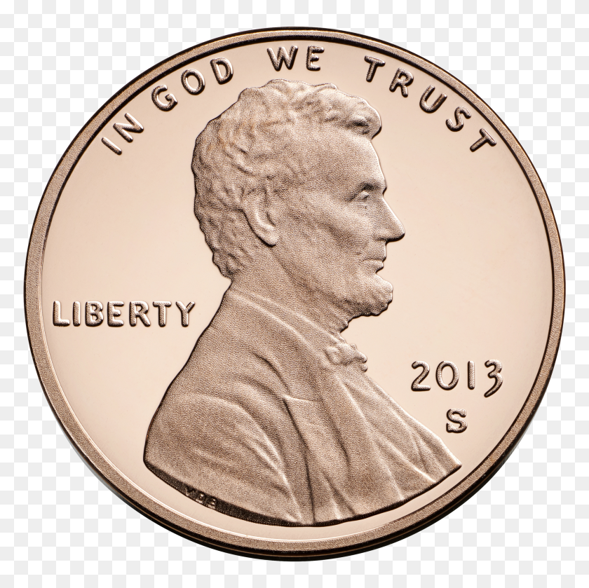 2000x2000 Us One Cent Obv - Penny PNG