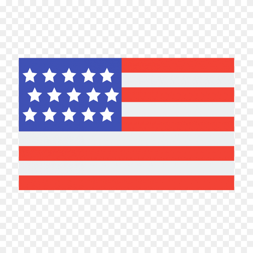 1600x1600 Сша - Американский Флаг Эмодзи Png