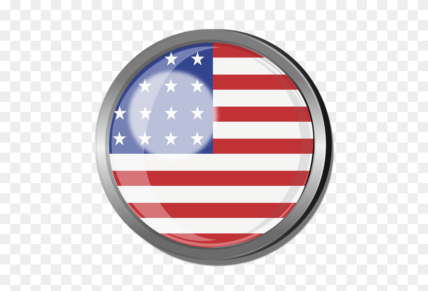 512x512 Usa Flag Badge - Usa Flag PNG