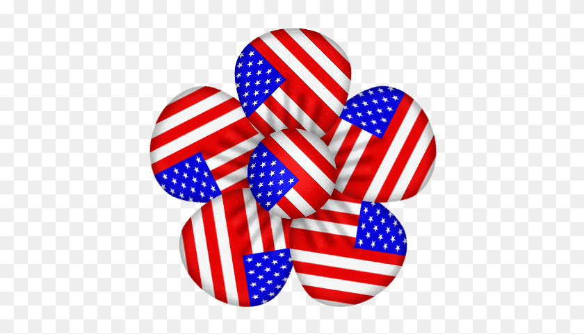 436x421 Usa Flag Flower Decor Png - Happy 4th Of July PNG