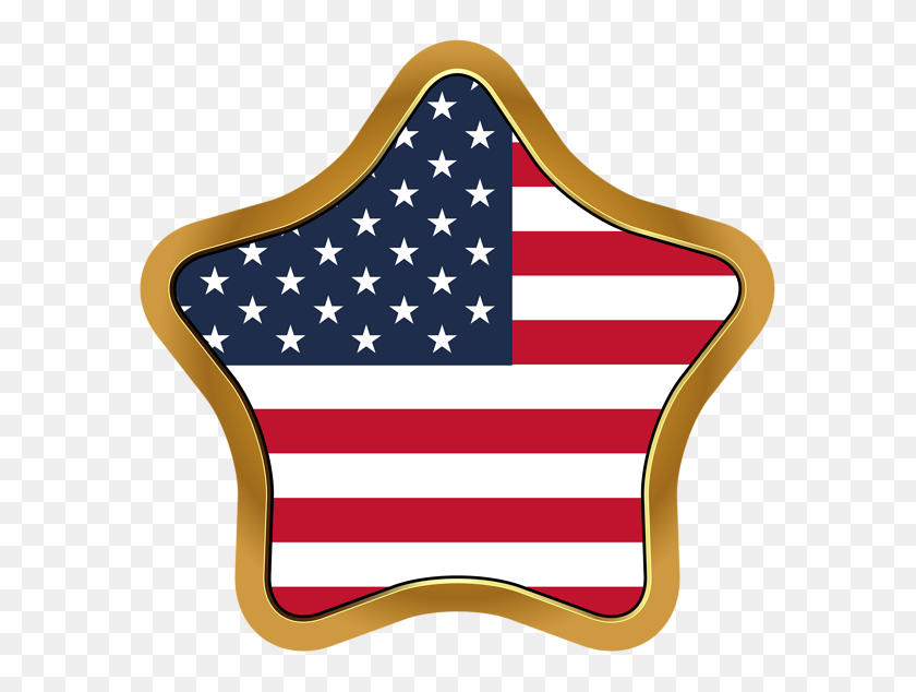 600x574 Usa Flag Star Png Clip Art - Happy Star Clipart