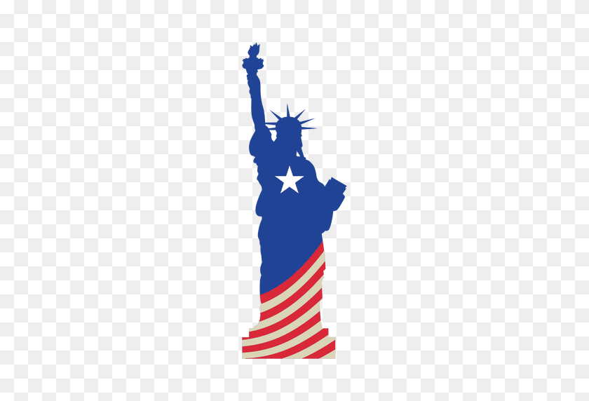 512x512 Usa Flag Statue Of Liberty - Usa Flag PNG