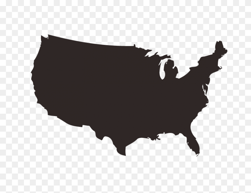 800x600 Usa Map Clipart - Usa Outline Clipart