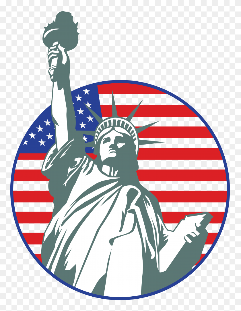 6104x8000 Usa Statue Of Liberty Stamp Png Clip Art Gallery - Ferrari Clipart