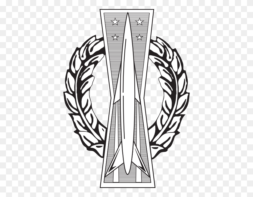 420x595 Usaf Occupational Badge Missile Operations Clip Art - Missile Clipart