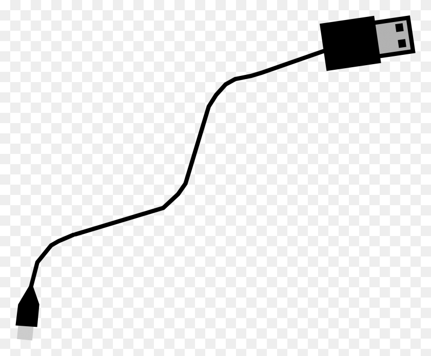 2377x1935 Usb Cable Clip Art, Usb Wire Clip Art - Power Cord Clipart