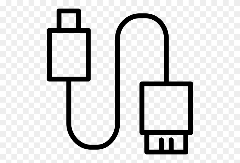 512x512 Usb Cable, Usb Cable, Usb Cord Icon With Png And Vector Format - Power Cord Clipart