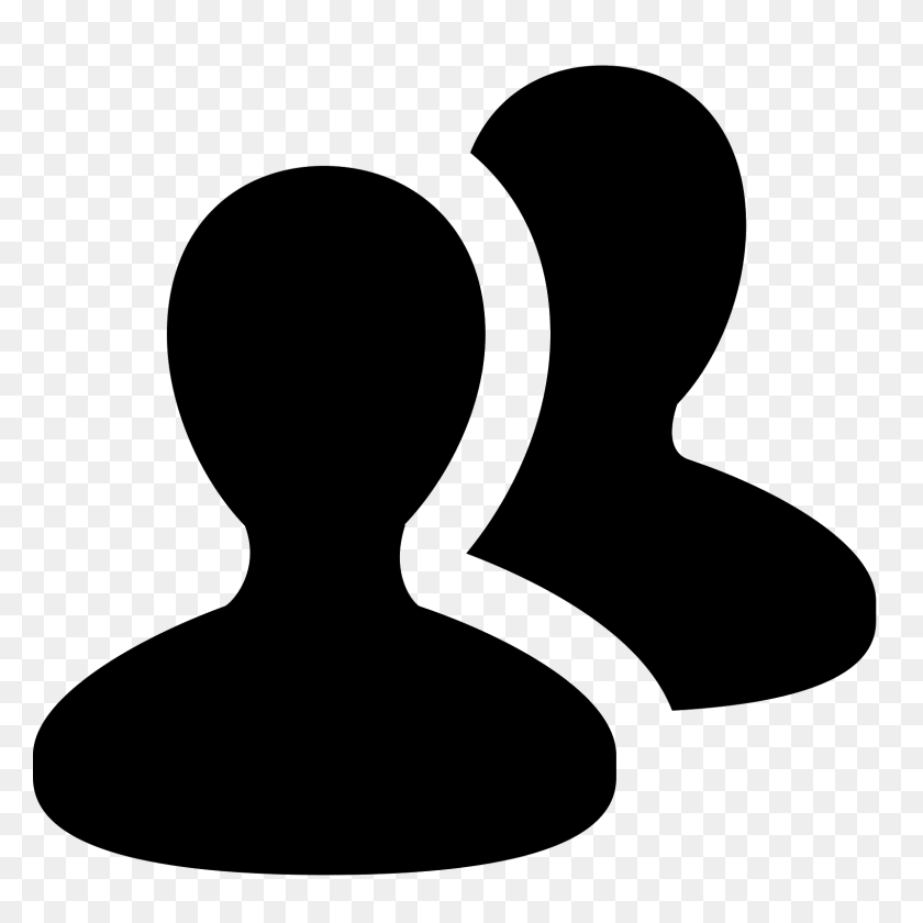 User Account Icon - Crowd Silhouette PNG
