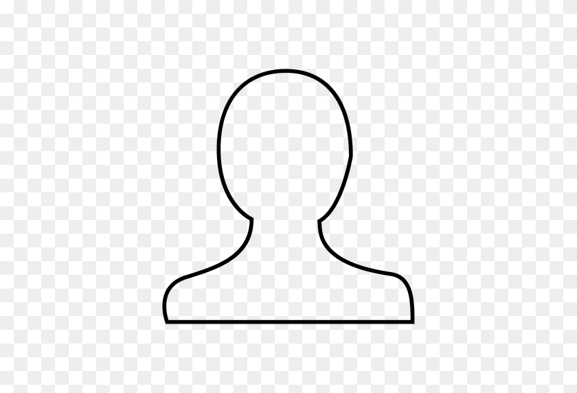 512x512 User Person Thin Line Icon - Neck PNG