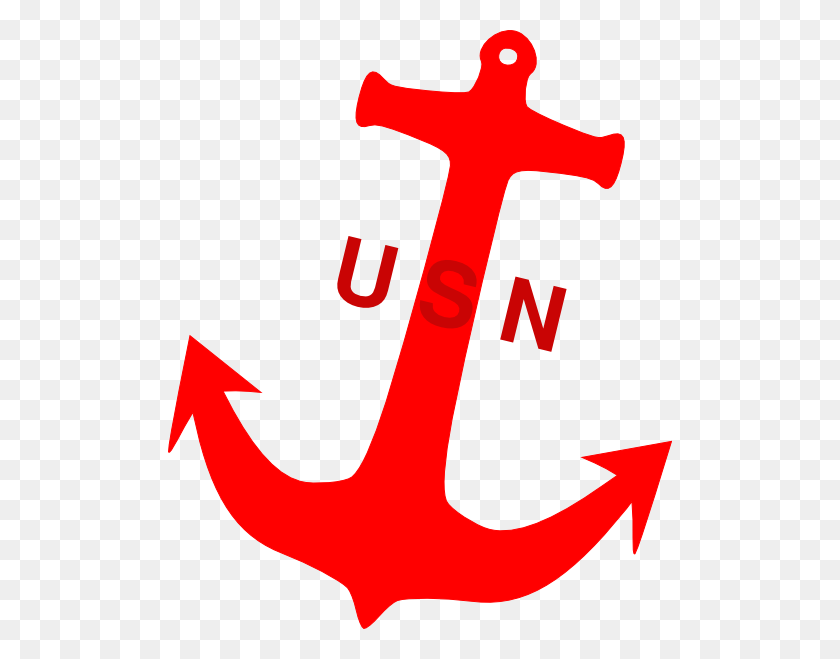 504x599 Usn Red Anchor Clip Arts Download - Anchor Clipart PNG
