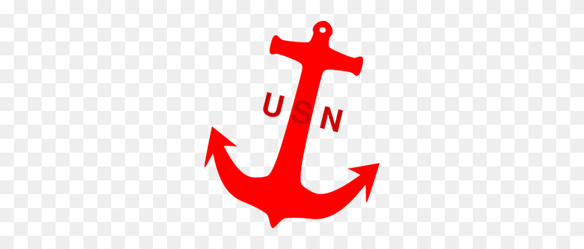 252x299 Usn Red Anchor Clipart Png For Web - Red Anchor Clip Art
