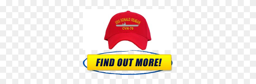 295x217 Uss Ronald Reagan Embroidered Baseball Cap Red Routes - Ronald Reagan PNG