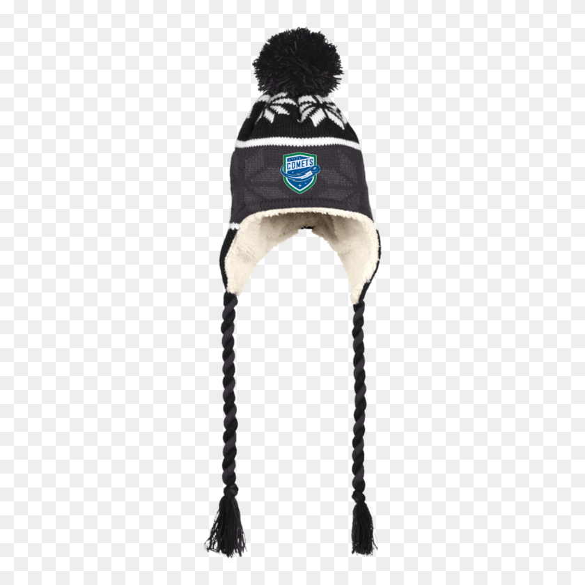 1155x1155 Utica Comets Winter Hat With Ear Flaps And Braids - Ushanka PNG