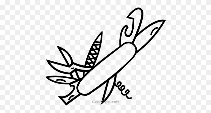 480x392 Utility Knife Royalty Free Vector Clip Art Illustration - Knife Clipart Black And White
