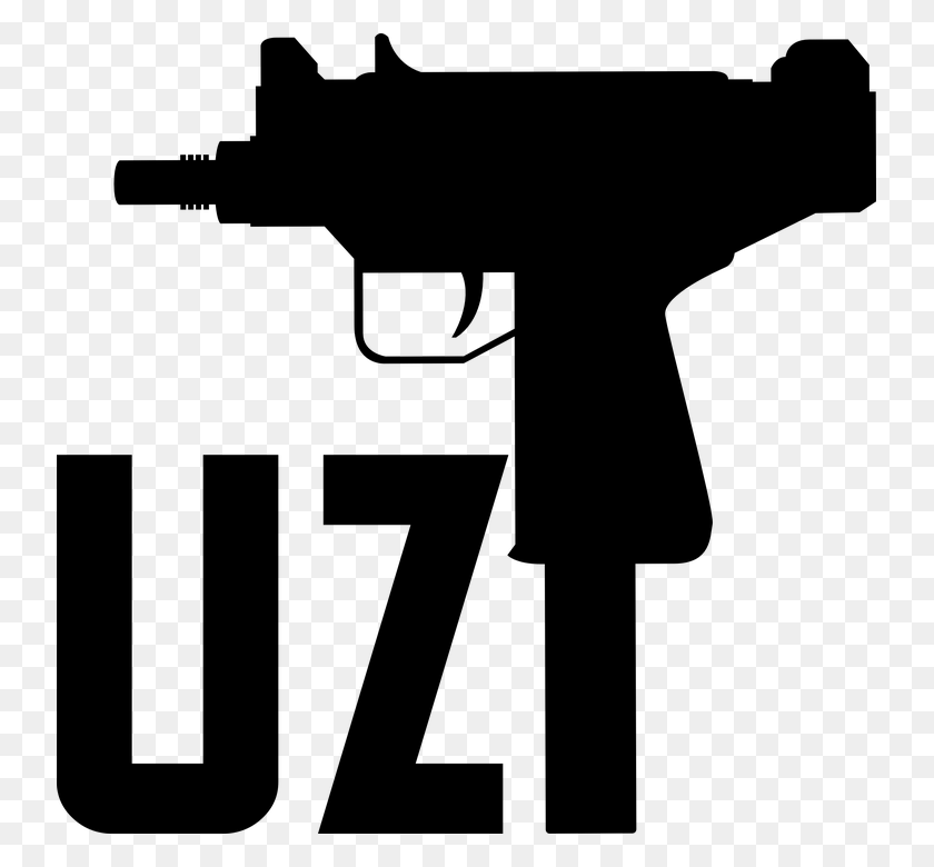 737x720 Ремешок Для Пистолета С Логотипом Uzi - Огнестрельный Клипарт