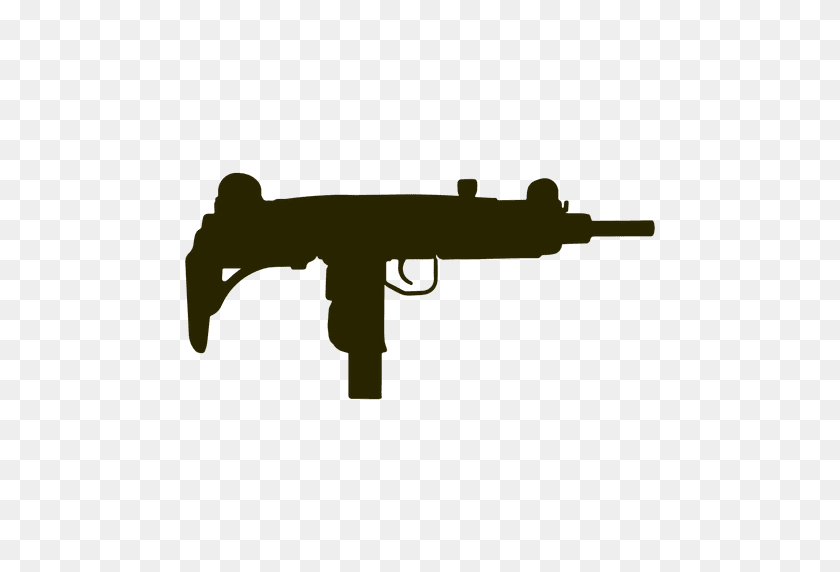 512x512 Пистолет-Пулемет Узи Силуэт - Оружие Png