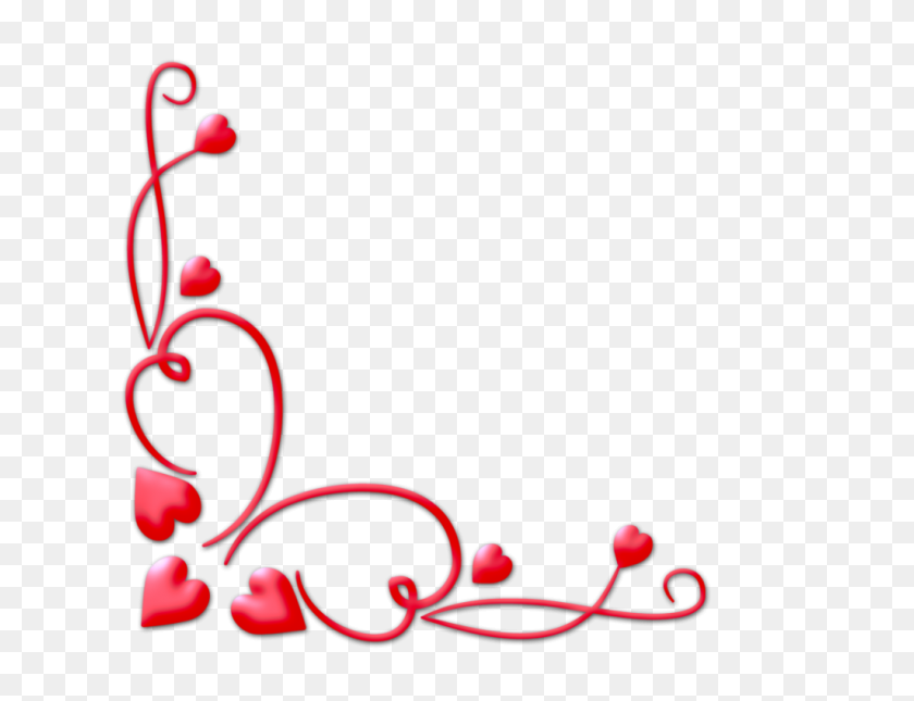 1024x768 Valentine Boarder Hearts Border Clipart Colecciones De Techflourish - Valentine Candy Clipart