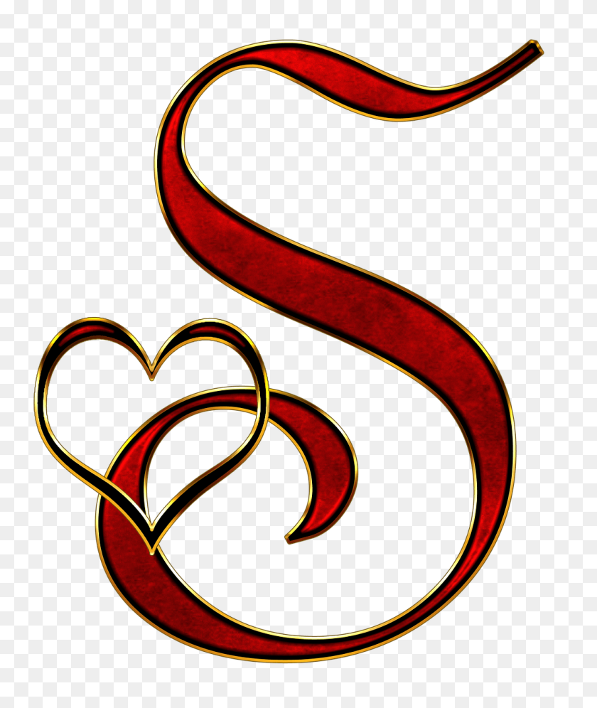 1066x1280 Valentine Capital Letter S Png - Letter PNG