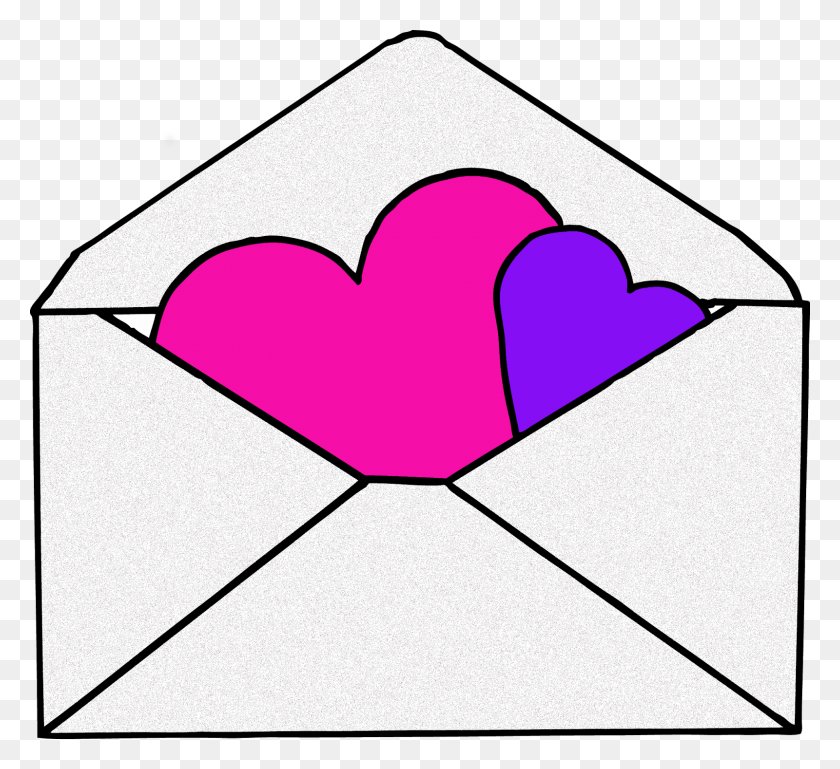 1600x1456 Valentine Card In Envelope Free Clip Art - Valentine Card Clipart