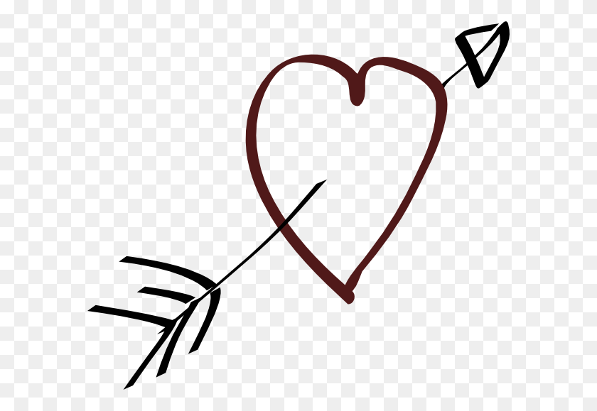 594x519 Valentine Heart Arrow Clip Art Free Vector - Separation Clipart