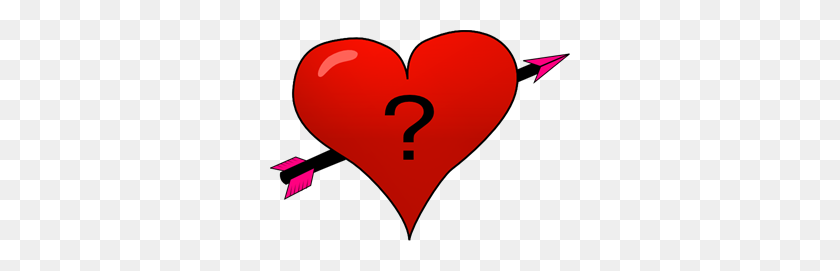 300x211 Valentine Heart Arrow With Question Mark Png Clip Arts For Web - Heart Arrow PNG