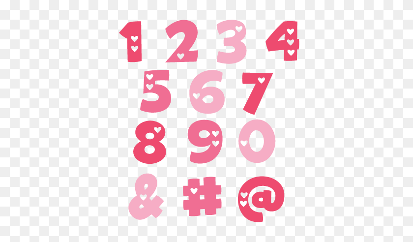 432x432 Valentine Numbers Valentine Alphabet Cuts Free - Numbers PNG