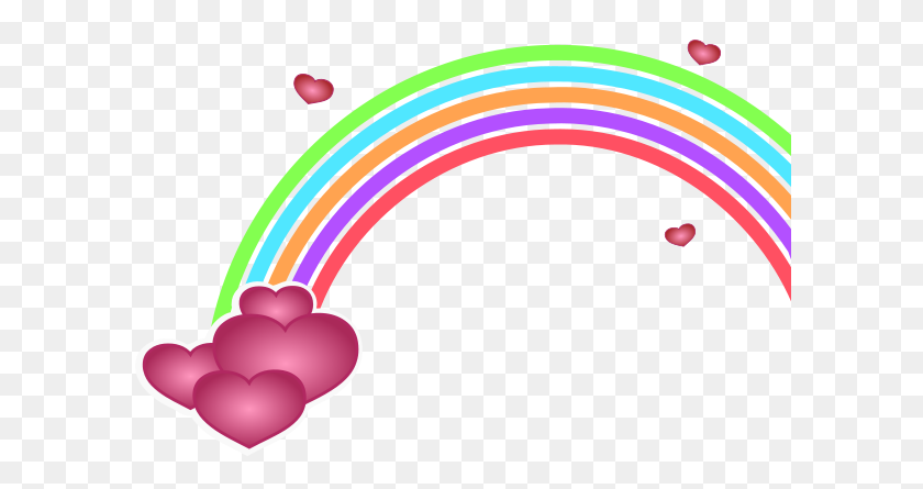 600x385 Valentine Rainbow Png Clip Arts For Web - Rainbow PNG