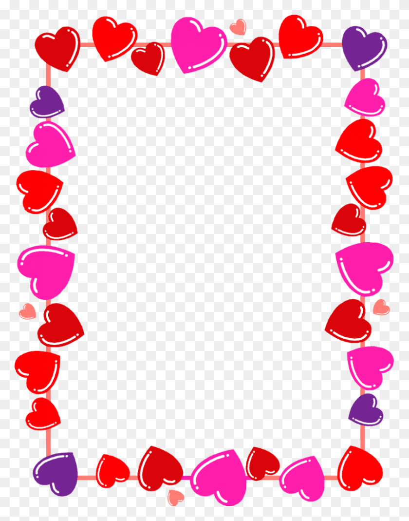 Valentine S Heart Border Clipart Best Clipart Best