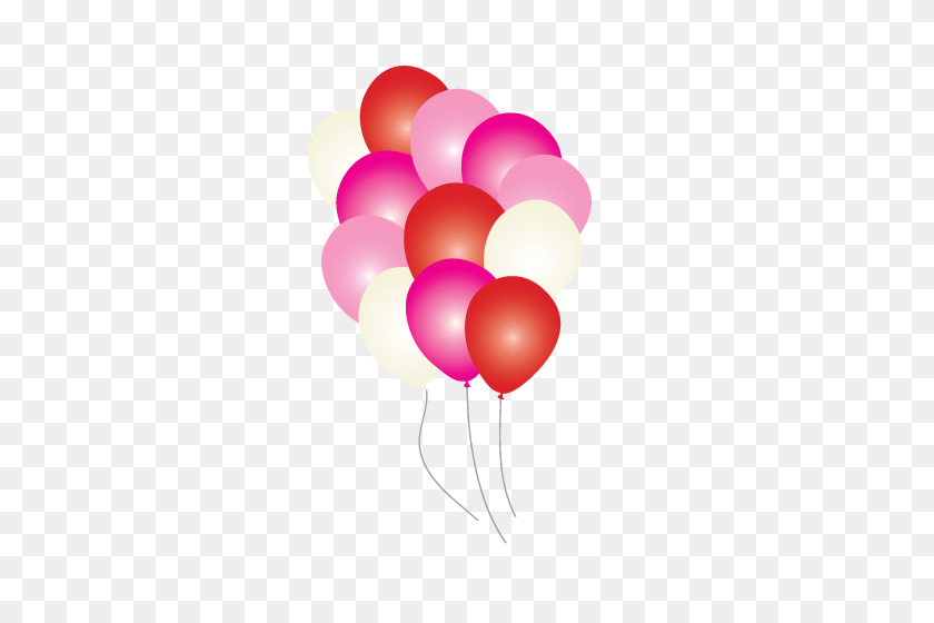 353x500 Valentines Classic Balloons Party Pack, Just Party Just - Pink Balloons PNG