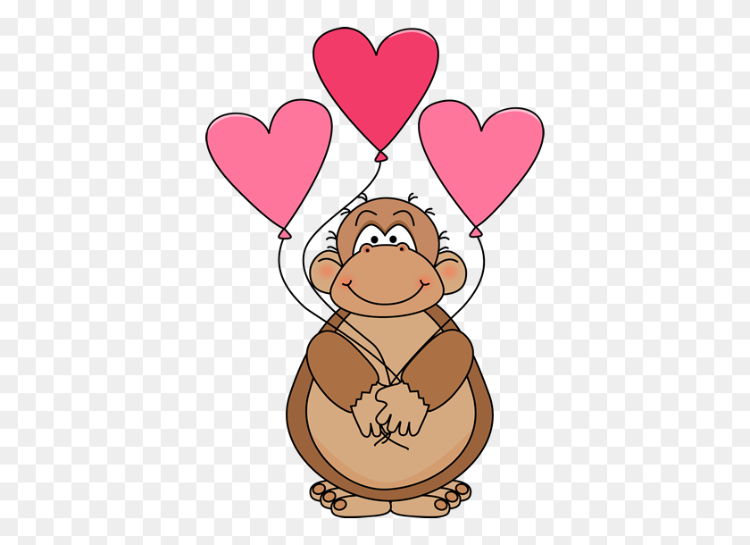 380x550 Imágenes Prediseñadas De Mono Del Día De San Valentín - Imágenes Prediseñadas De San Valentín Cristiano