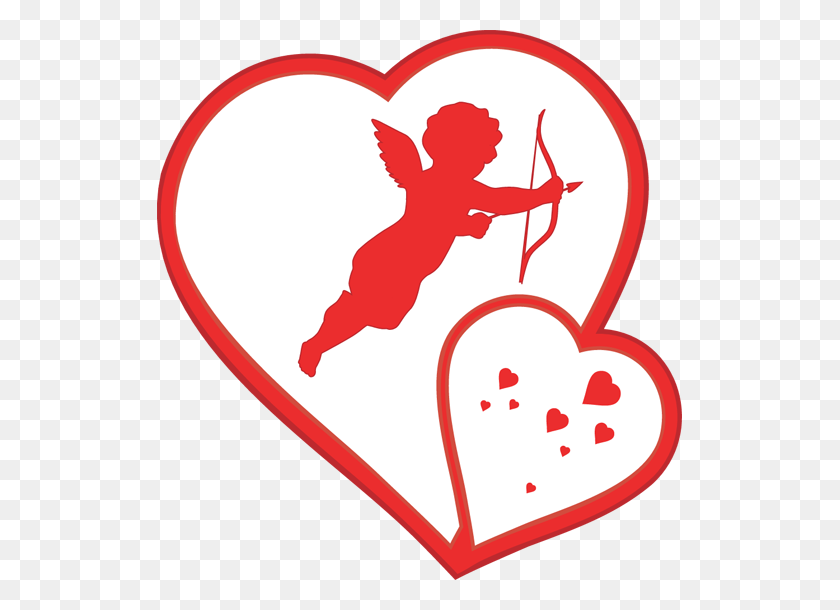 525x550 Imágenes Prediseñadas De San Valentín Cupido Silueta Ideas - Cupido Clipart