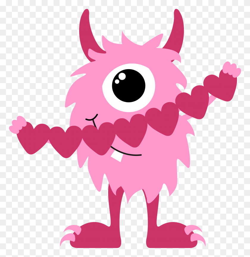 2327x2406 Valentine's Day Clipart Monster - Valentines Day Clipart Animated