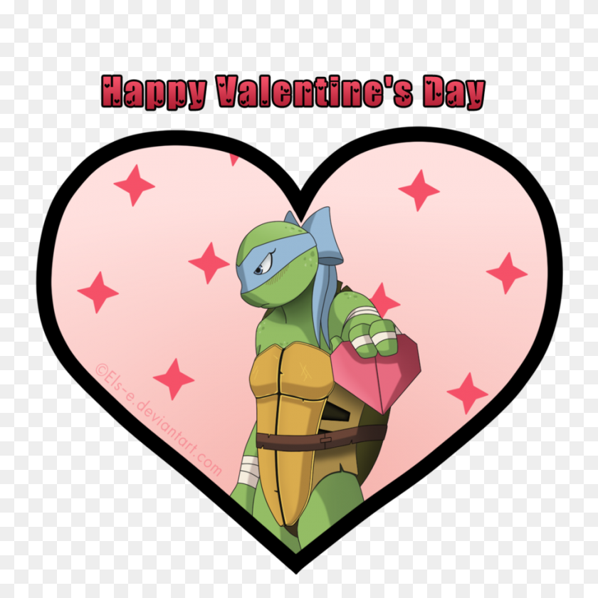 900x900 Valentine's Day Clipart Turtle - Tmnt Clipart