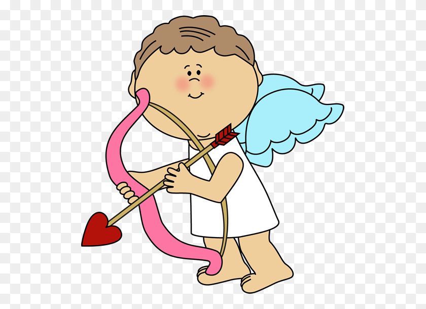 519x550 Valentines Day Cupid Clip Art - Picture Day Clipart