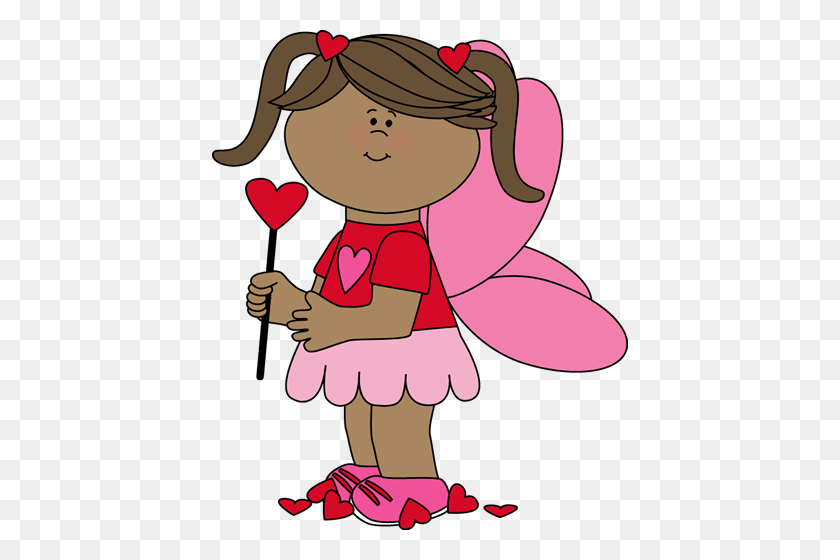 416x500 Valentines Day Cupid Clip Art, Red Heart And Cupid Transparent Png - Std Clipart