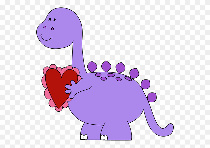 550x534 Valentine's Day Dinosaur Clip Art - Valentine Card Clipart