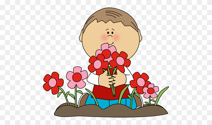 500x439 Valentines Day Flowers Clipart - April Showers Bring May Flowers Clipart