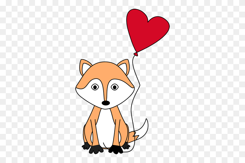 324x500 Valentine's Day Fox - Fox Images Clip Art