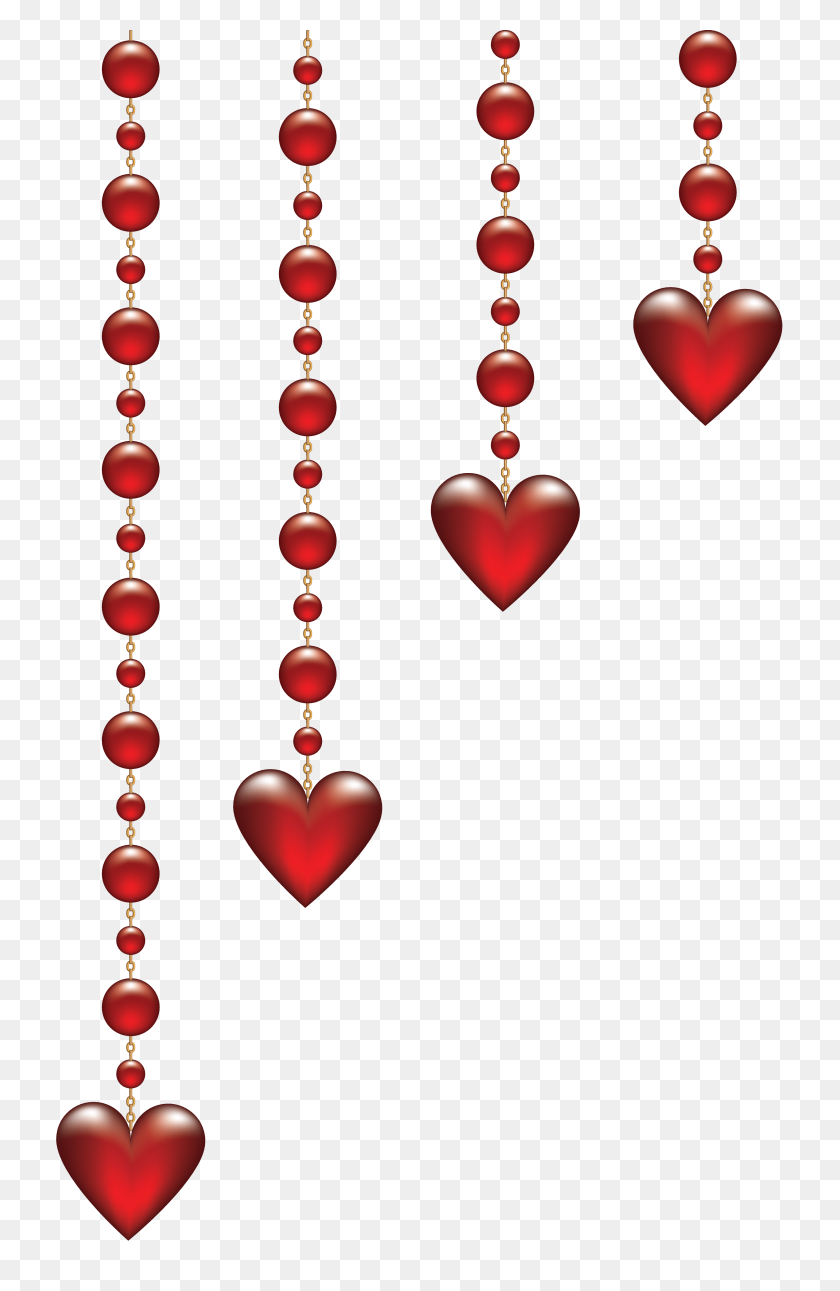 2920x4610 Valentine's Day Hanging Hearts Transparent Png Clip Art Image - Valentine Hearts Clip Art