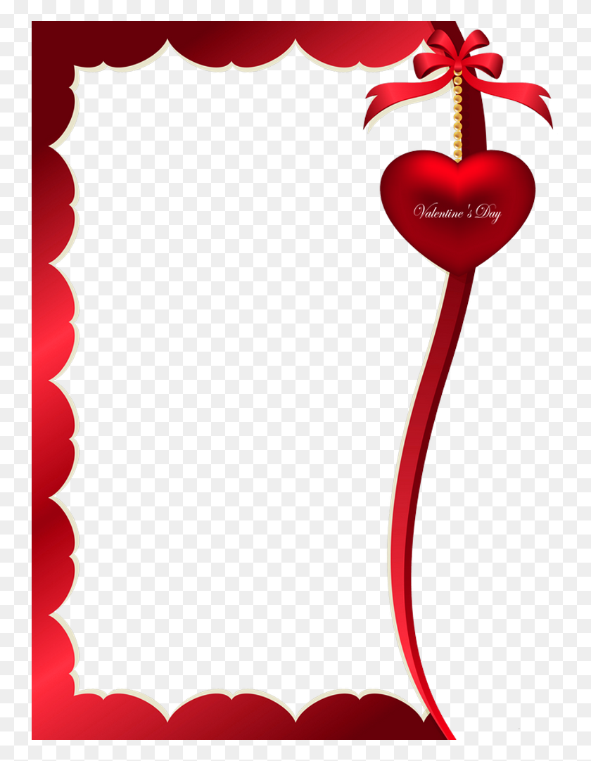 750x1022 Valentines Day Heart Frame Png Download Image Png Arts - Heart Frame PNG