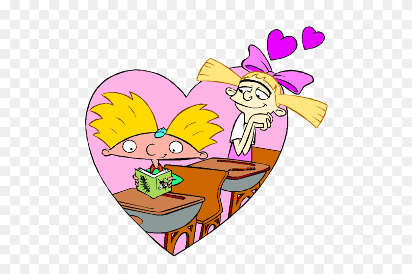 500x500 Valentine's Day In Hey - Hey Arnold PNG