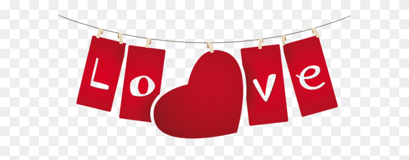 600x269 Valentines Day Love Decoration Png Clipart Love Words - Love Clipart PNG