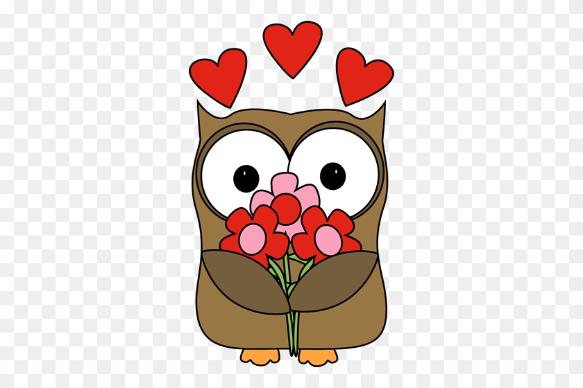 296x500 Valentine's Day Owl Cards Valentine - Valentin Clipart