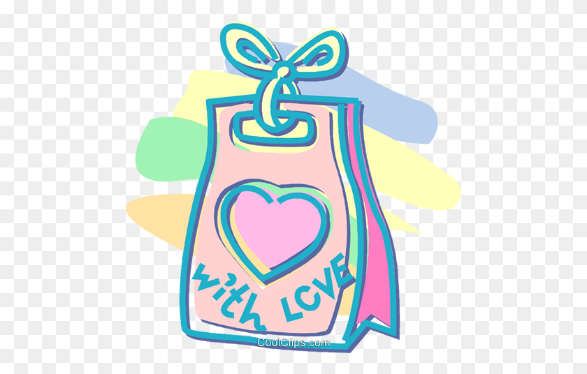 480x476 Valentine's Day Treat Bag Royalty Free Vector Clip Art - Treat Clipart