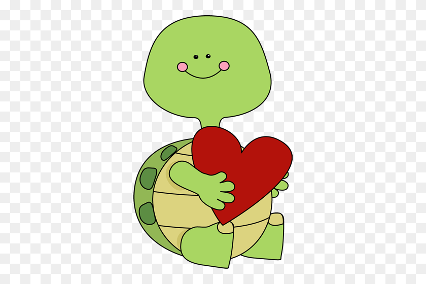 314x500 Valentines Day Turtle Objetos Para Decorar - Adhd Clipart