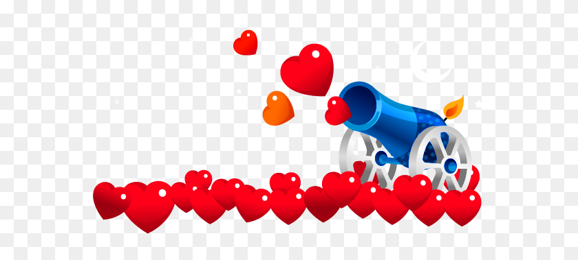 589x319 Valentines Heart Cannon Png Clipart Gallery - Clip Art Cannon